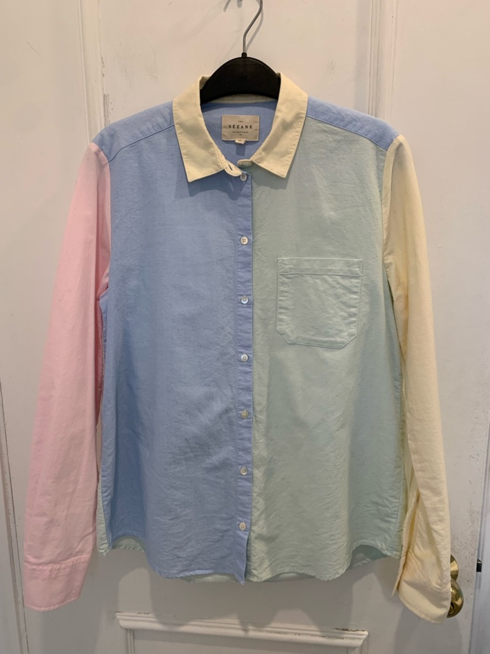 Sezane pastel coloured Oxford shirt. Size 36